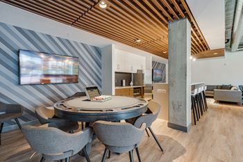 Pub-style lounge and game room
